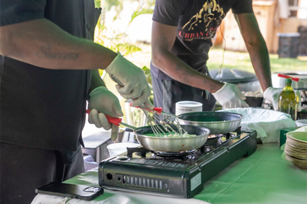 Men cooking