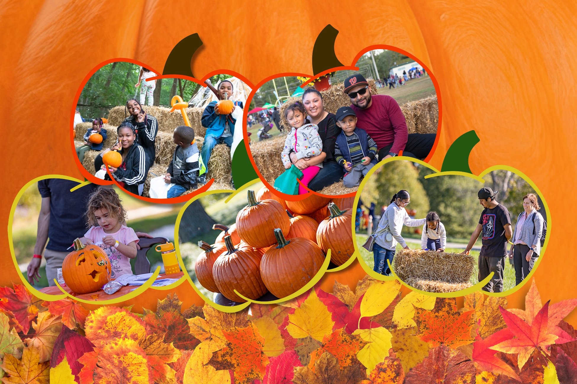 Families enjoying Fall events