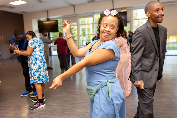 participants dancing at the sneaker ball event