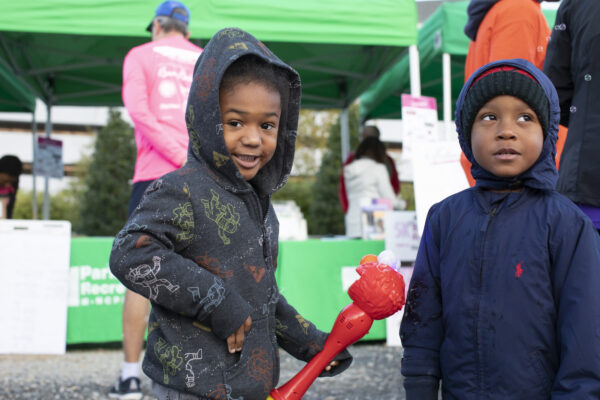 Young Children in Coats